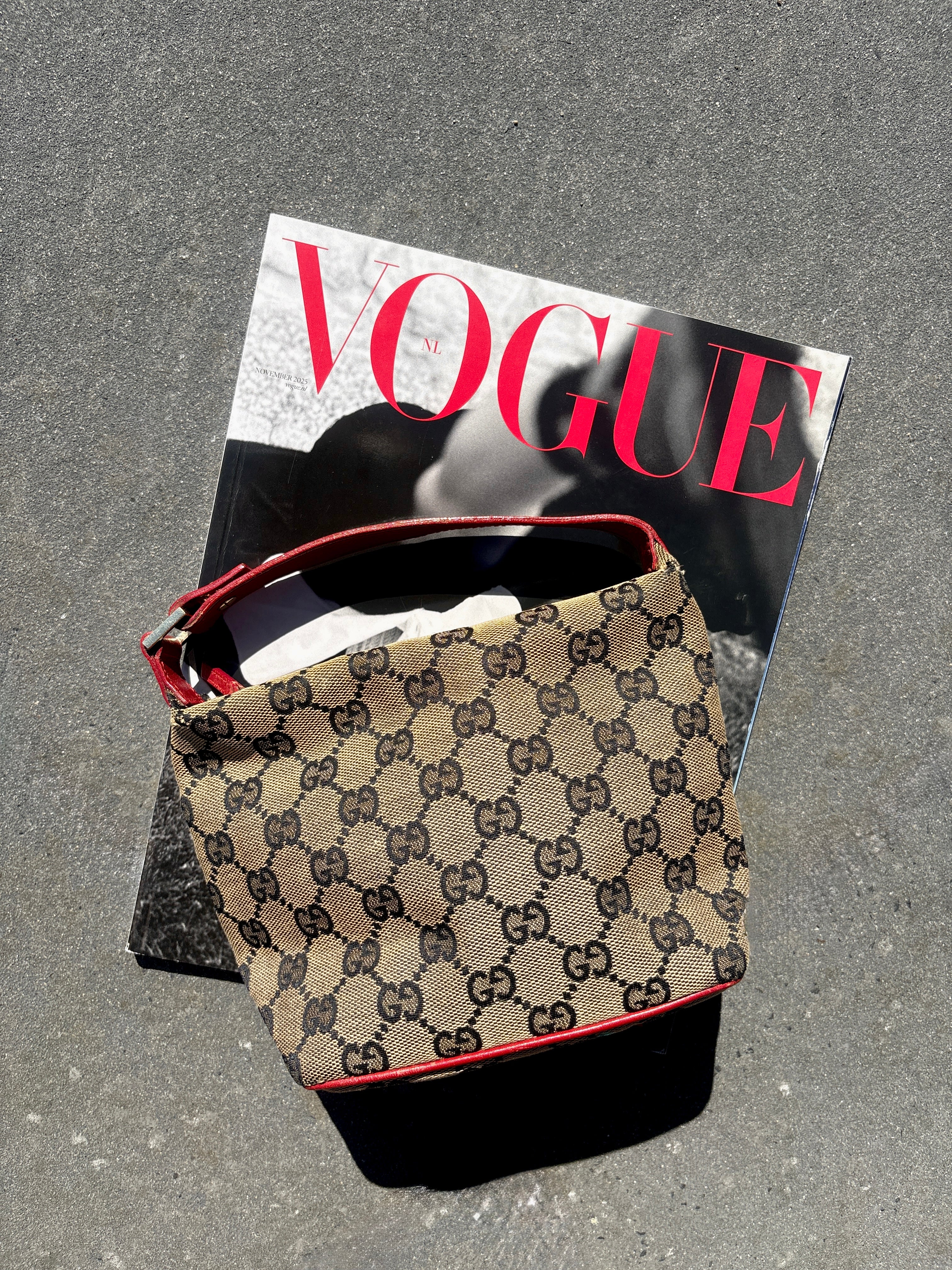 Gucci Monogram Canvas Pochette Boat Mini