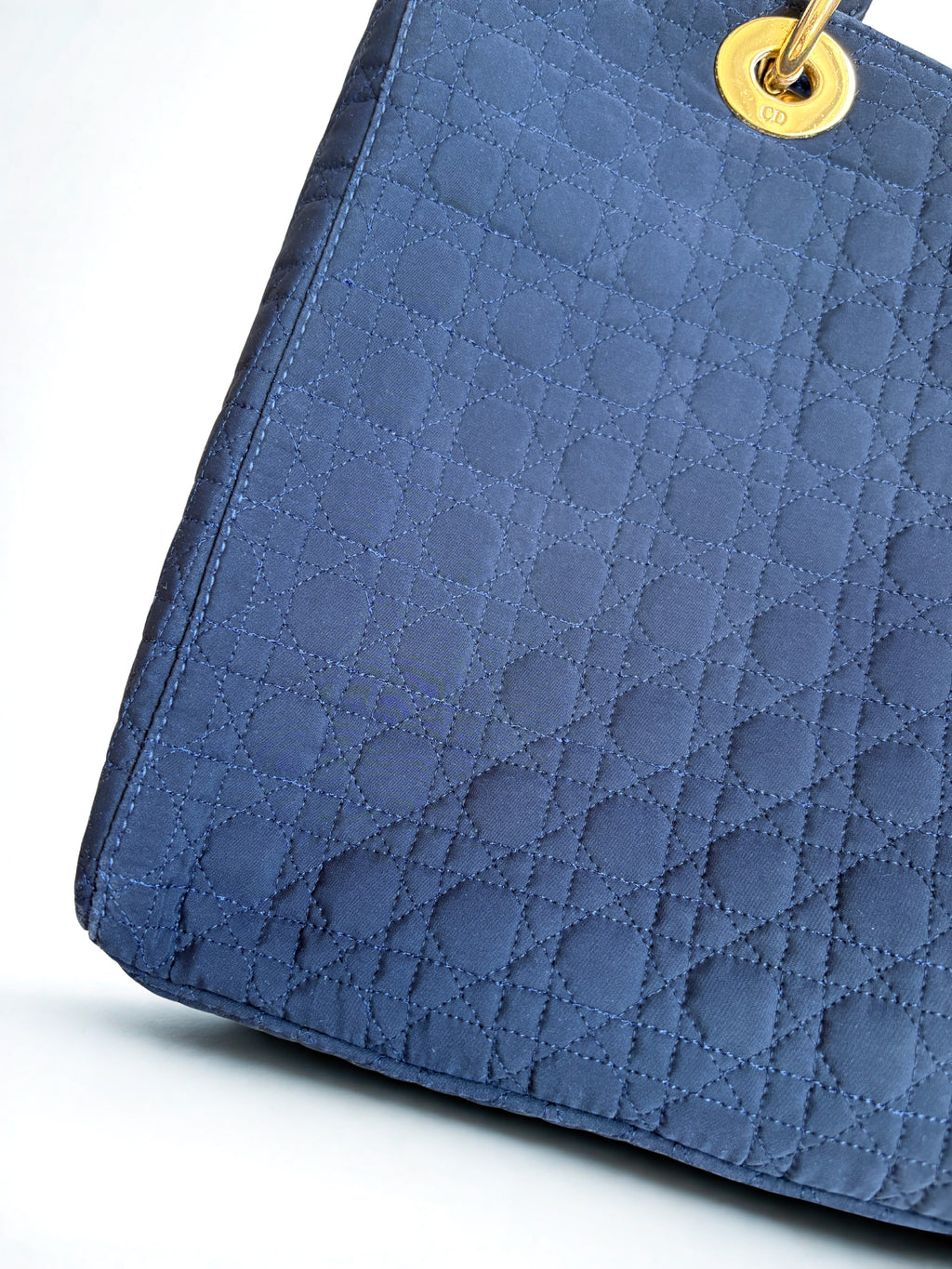 Lady Dior Medium Navy Nylon