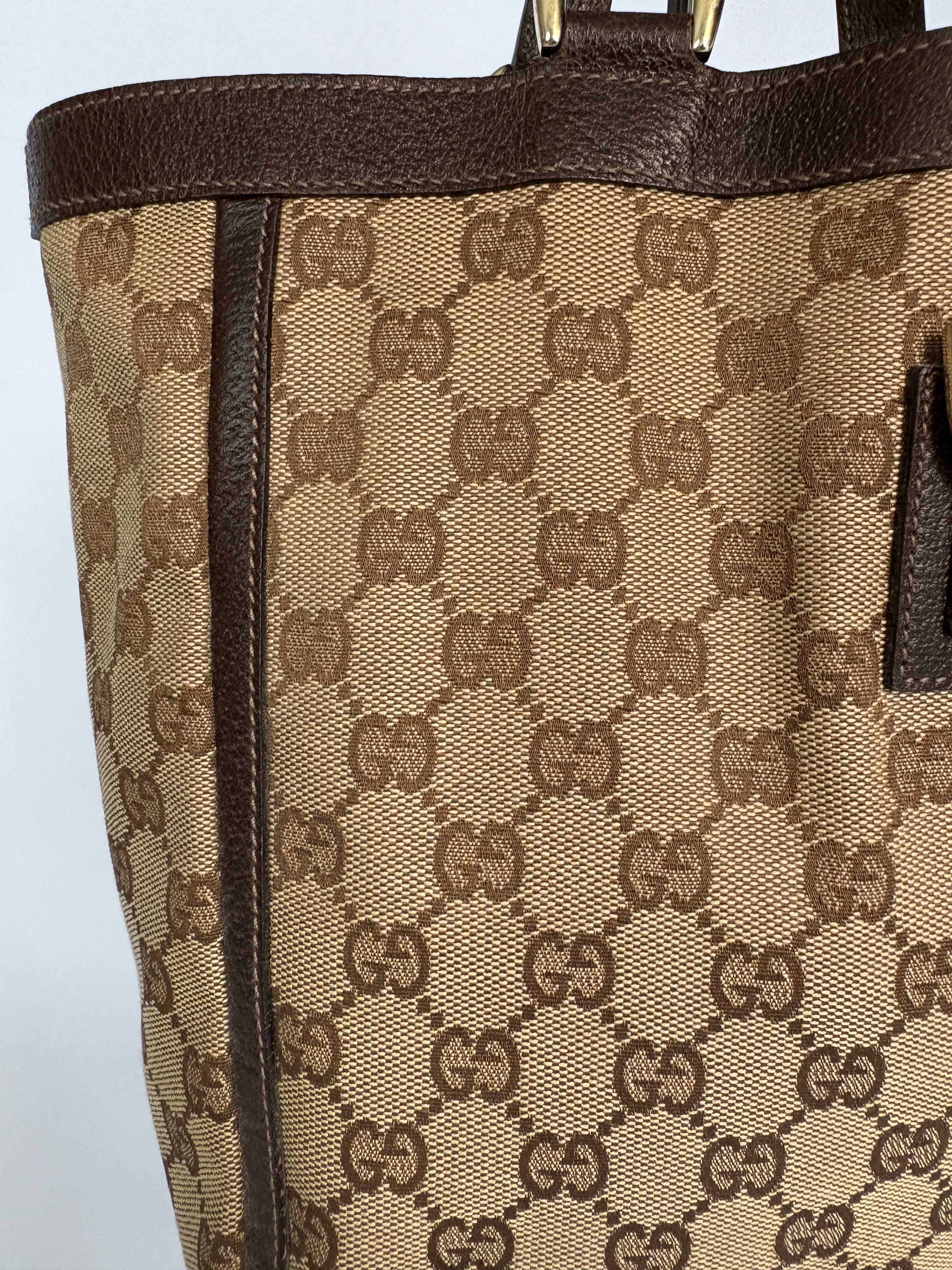 Gucci Abbey D ring Canvas monogram beige 