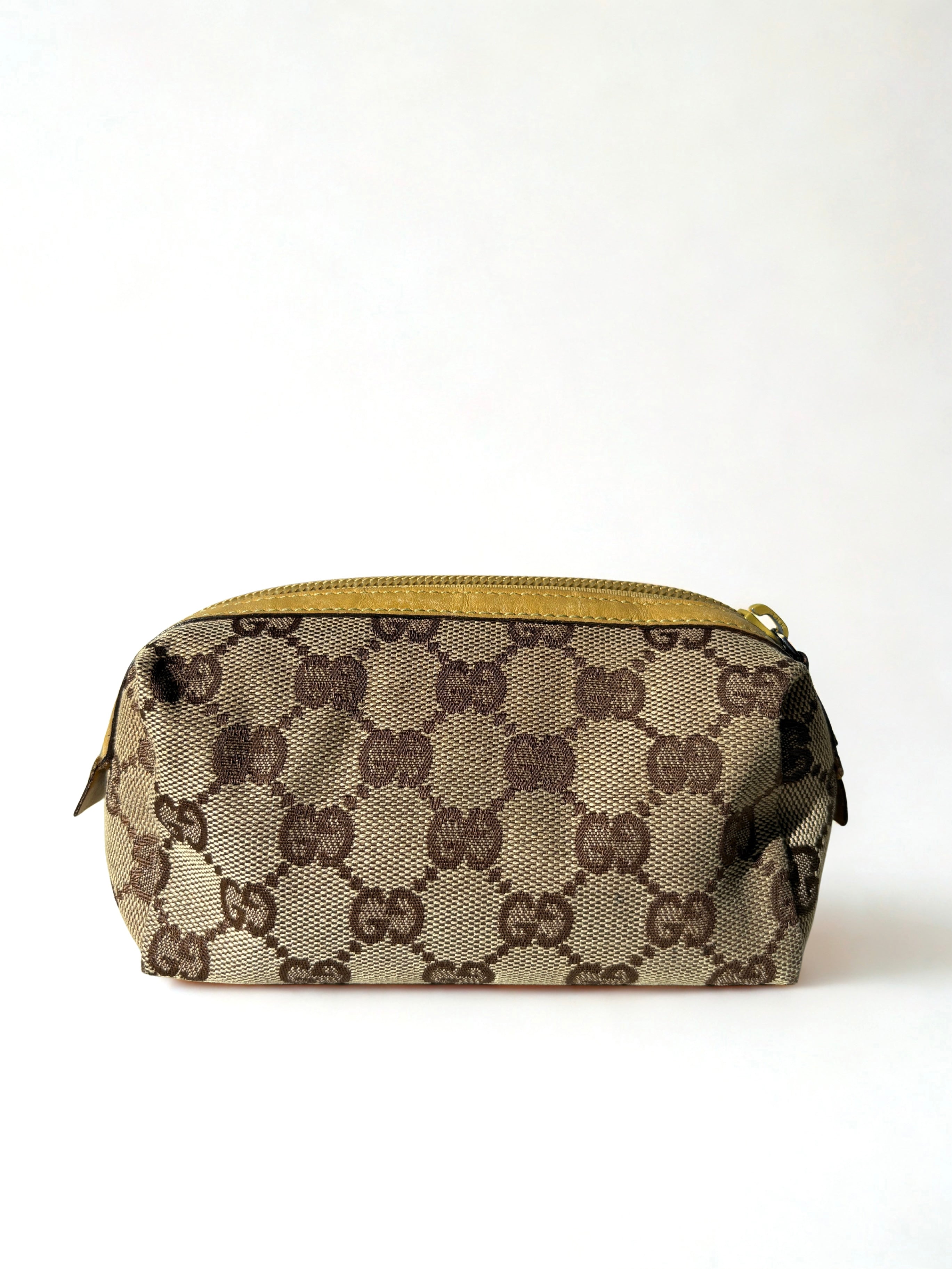 Gucci Monogram Pouch Geel