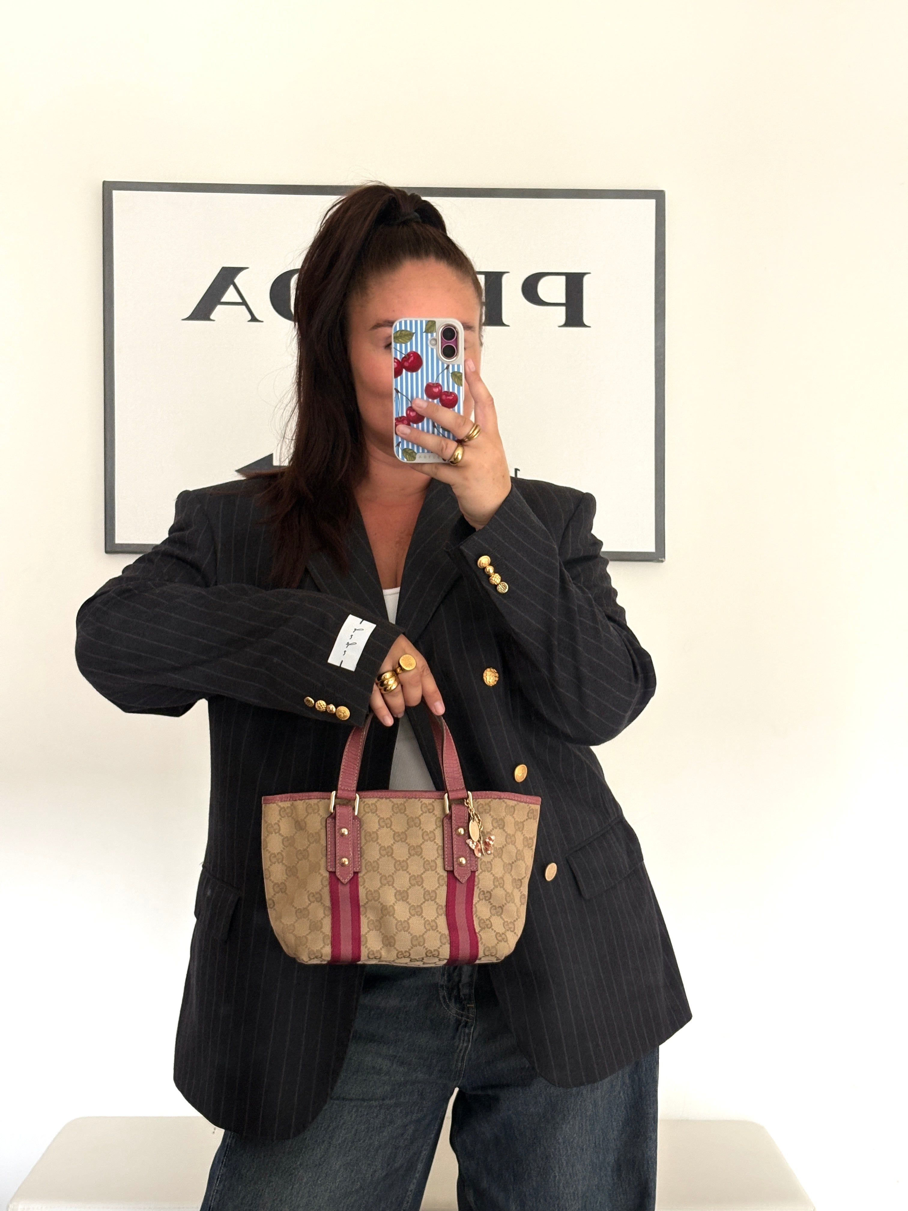 Gucci Canvas Jolicoeur Tote Mini