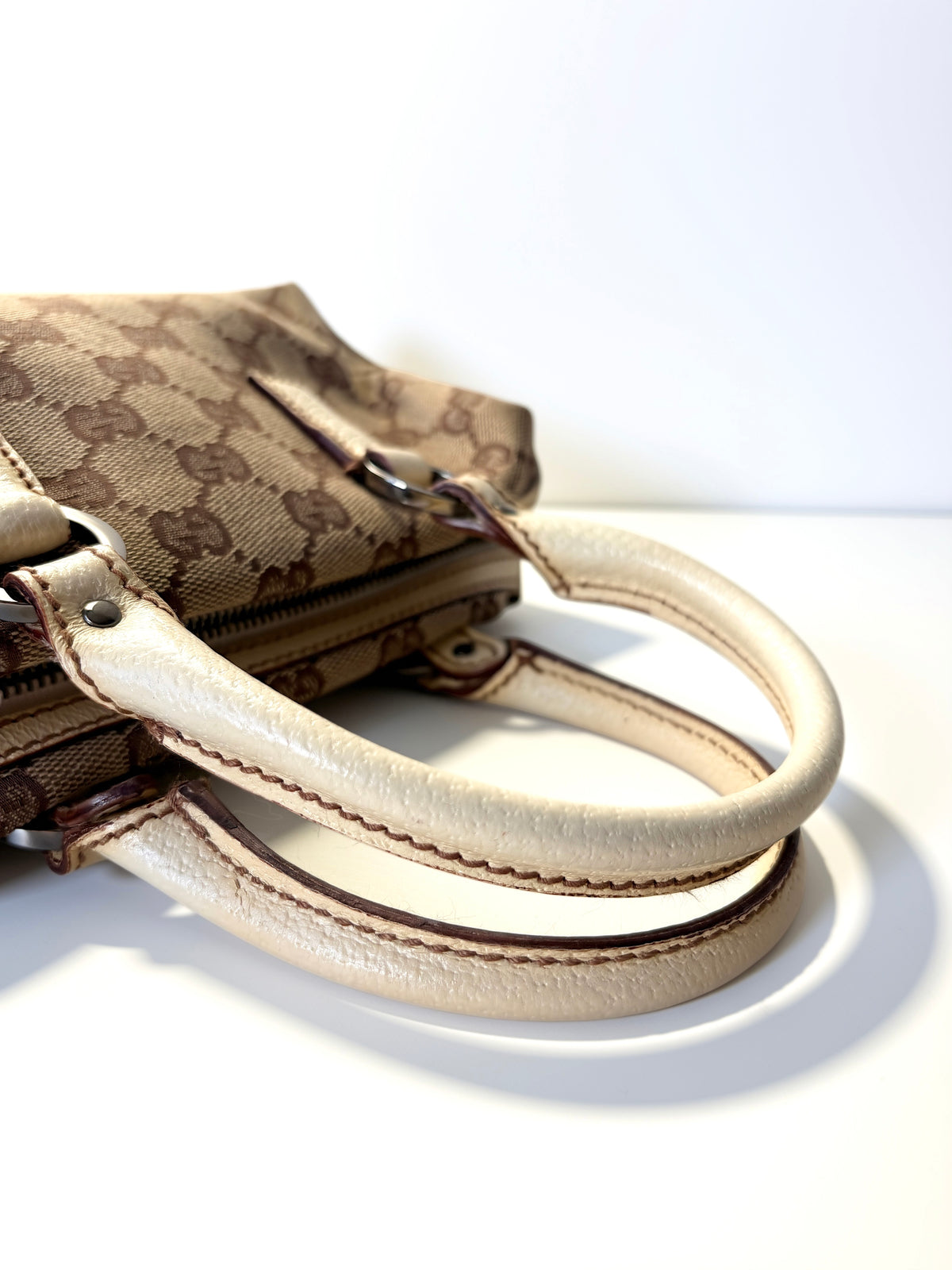 Gucci GG Canvas Mini Boston Beige