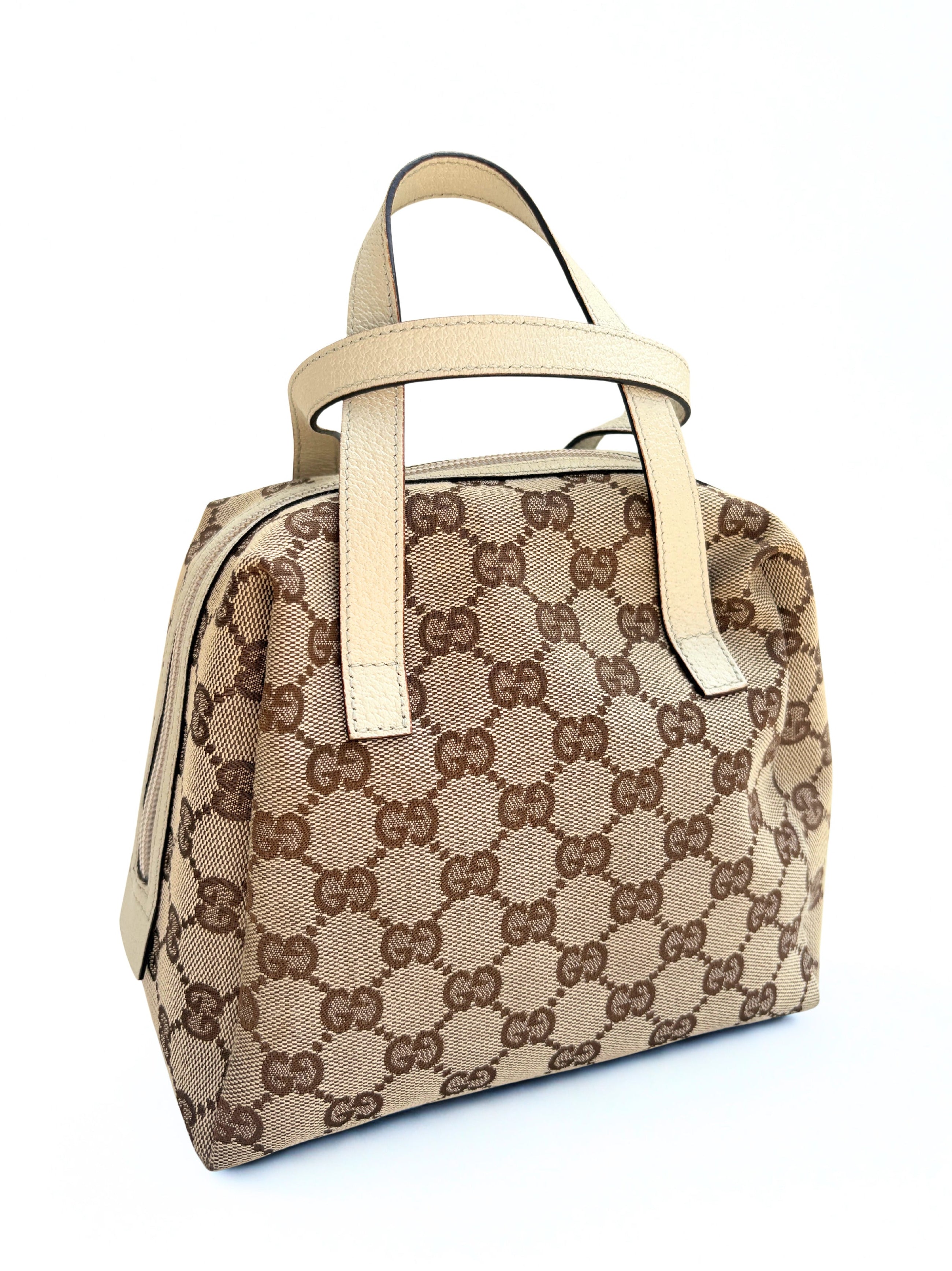 Gucci Monogram Balthus beige lederen details