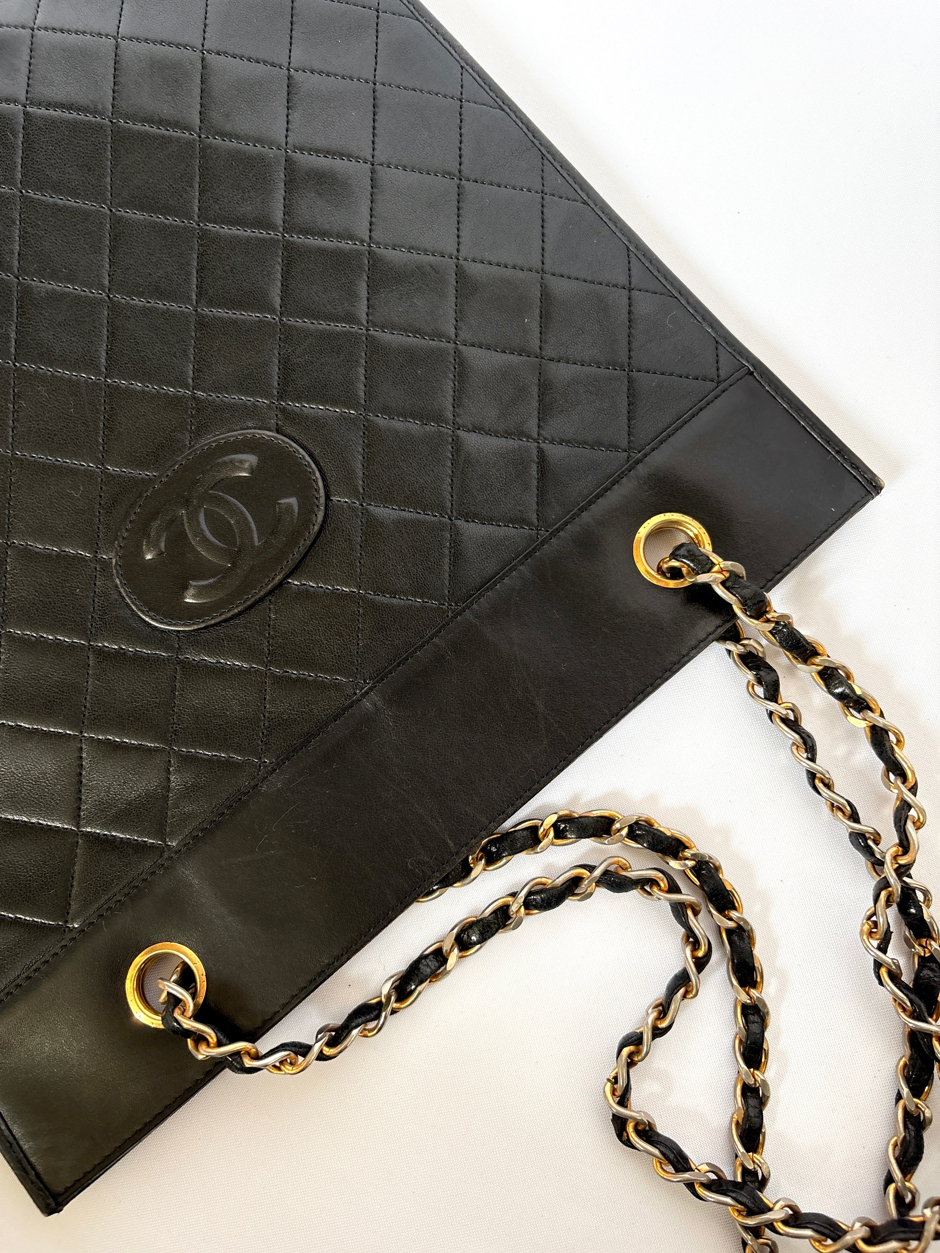 Chanel Vintage CC Tote lambskin