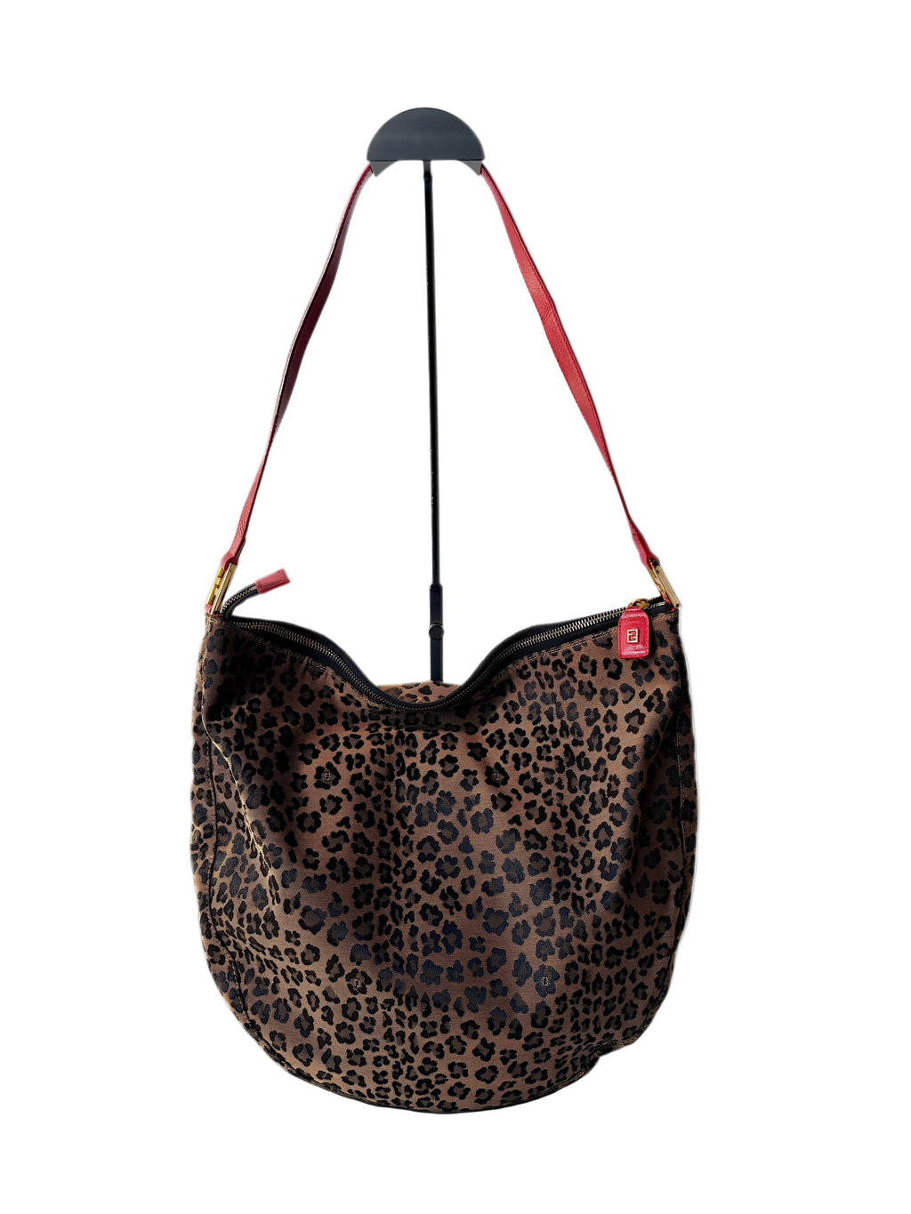Pre-loved Fendi Leopard Hobo