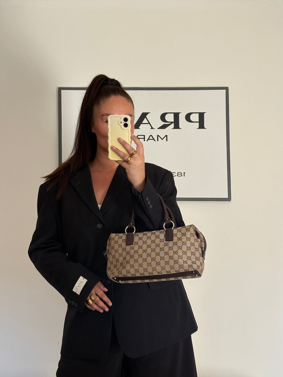 Gucci Monogram Boston Top Handle