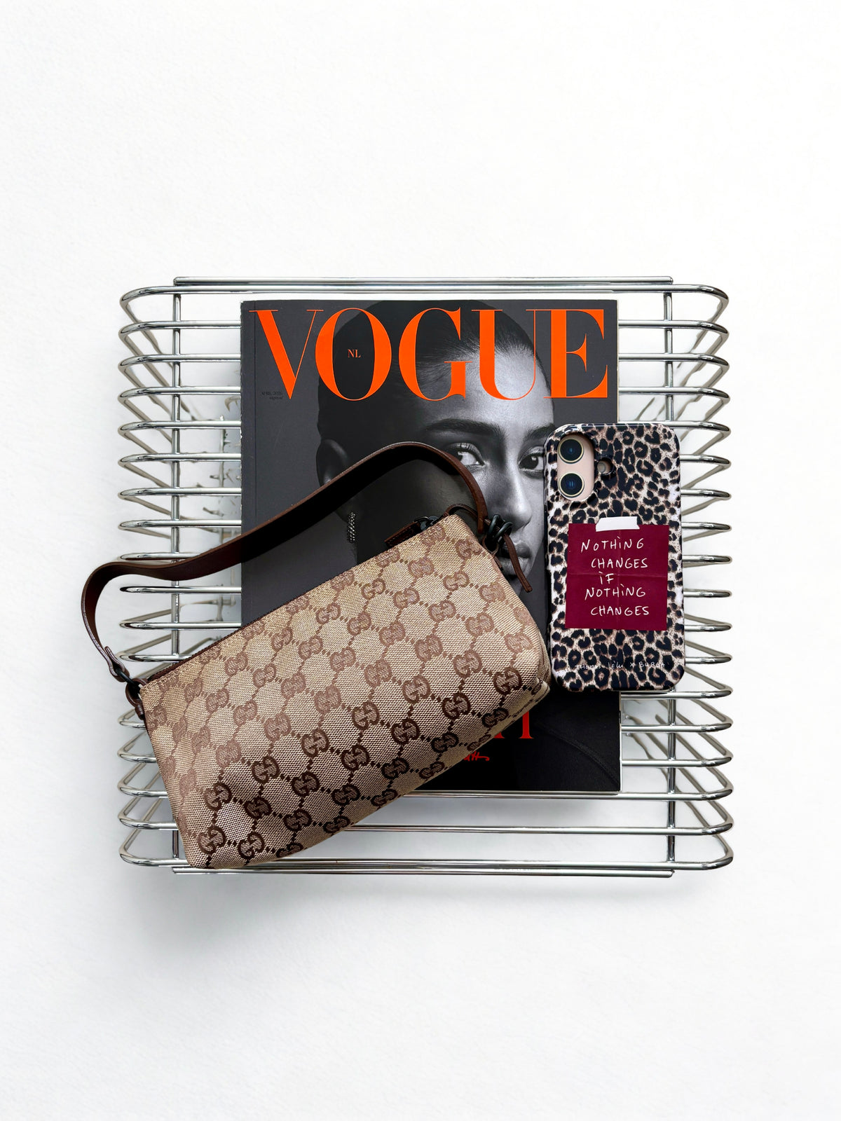 Gucci Monogram Canvas Pochette