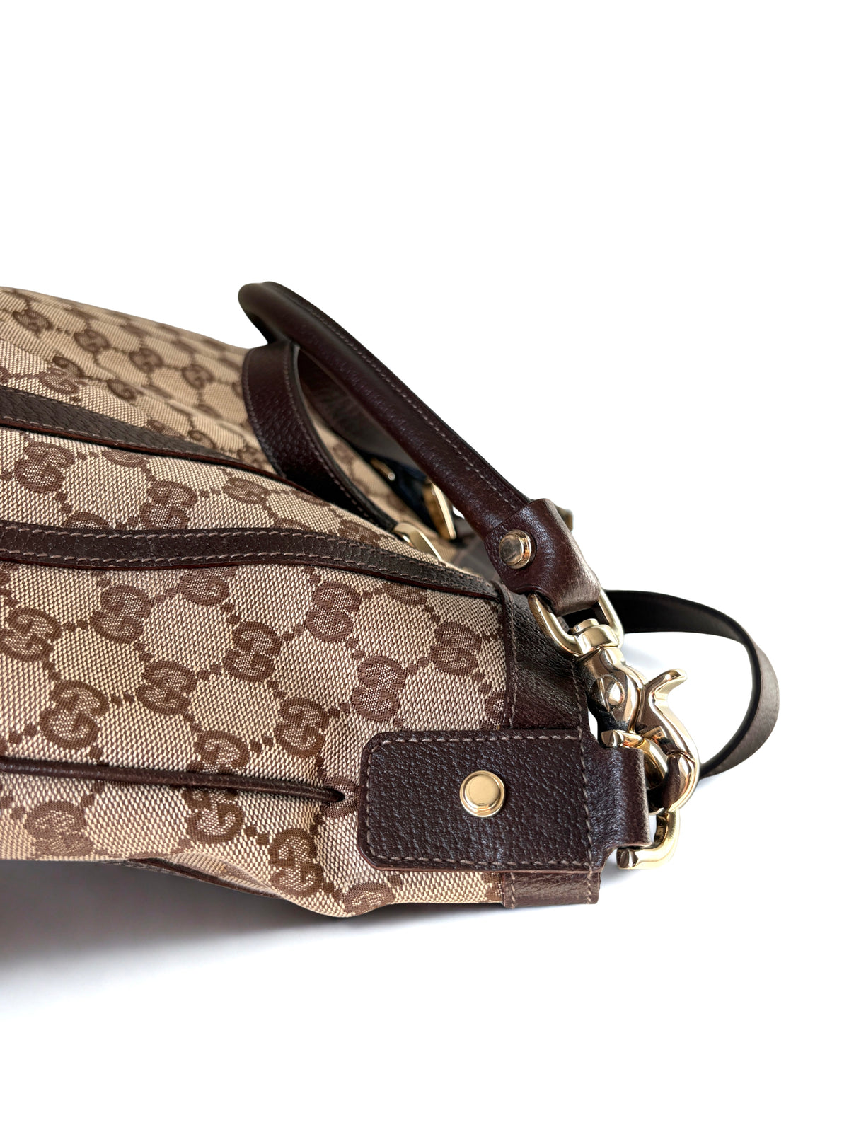 Gucci Convertible Monogram Abbey Hobo Tote