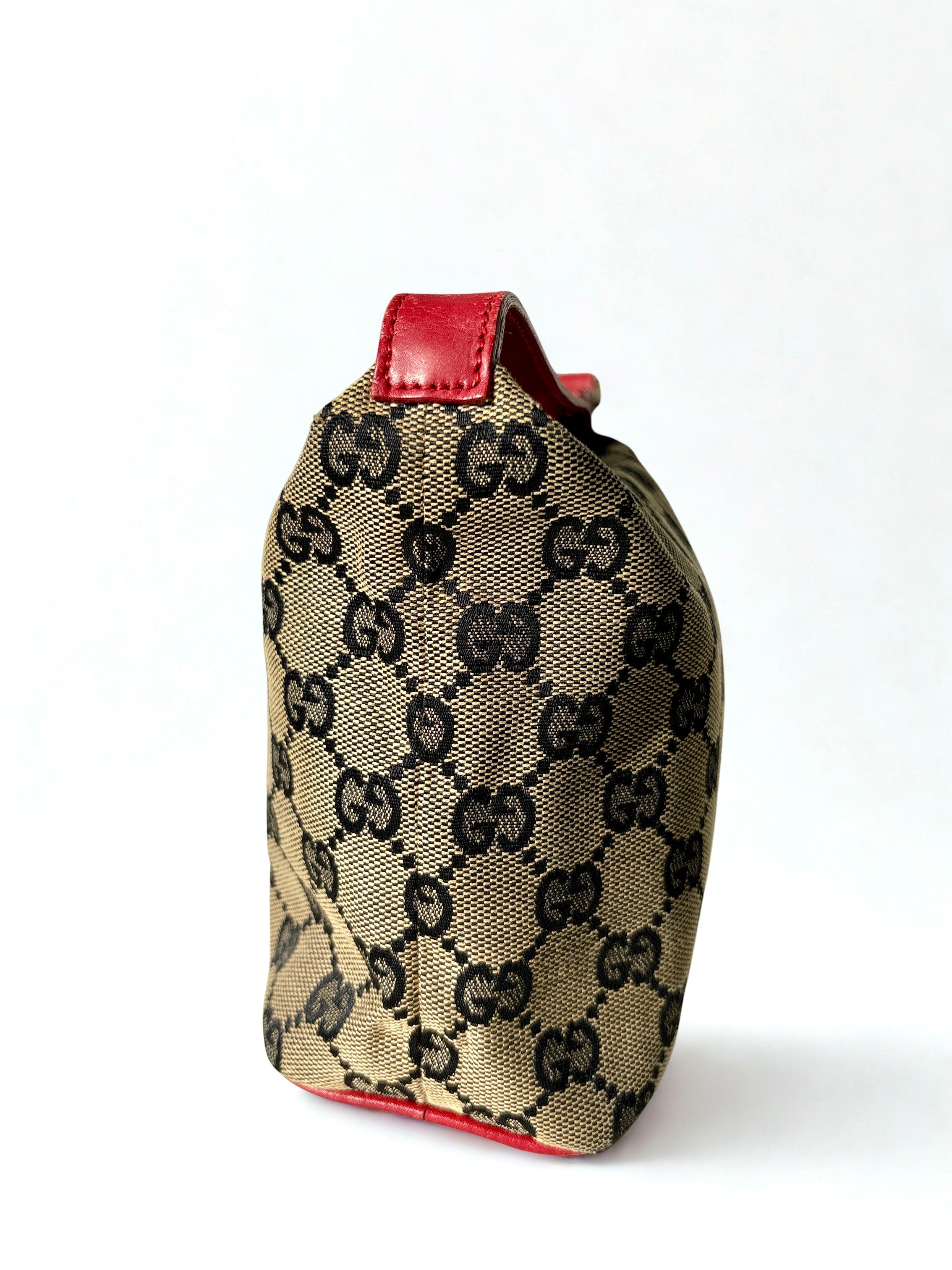 Gucci Monogram Canvas Pochette Boat Mini
