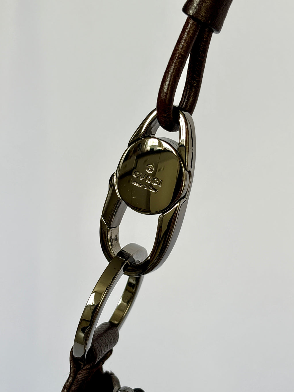 Gucci Monogram Canvas Lock tas zilveren hardware