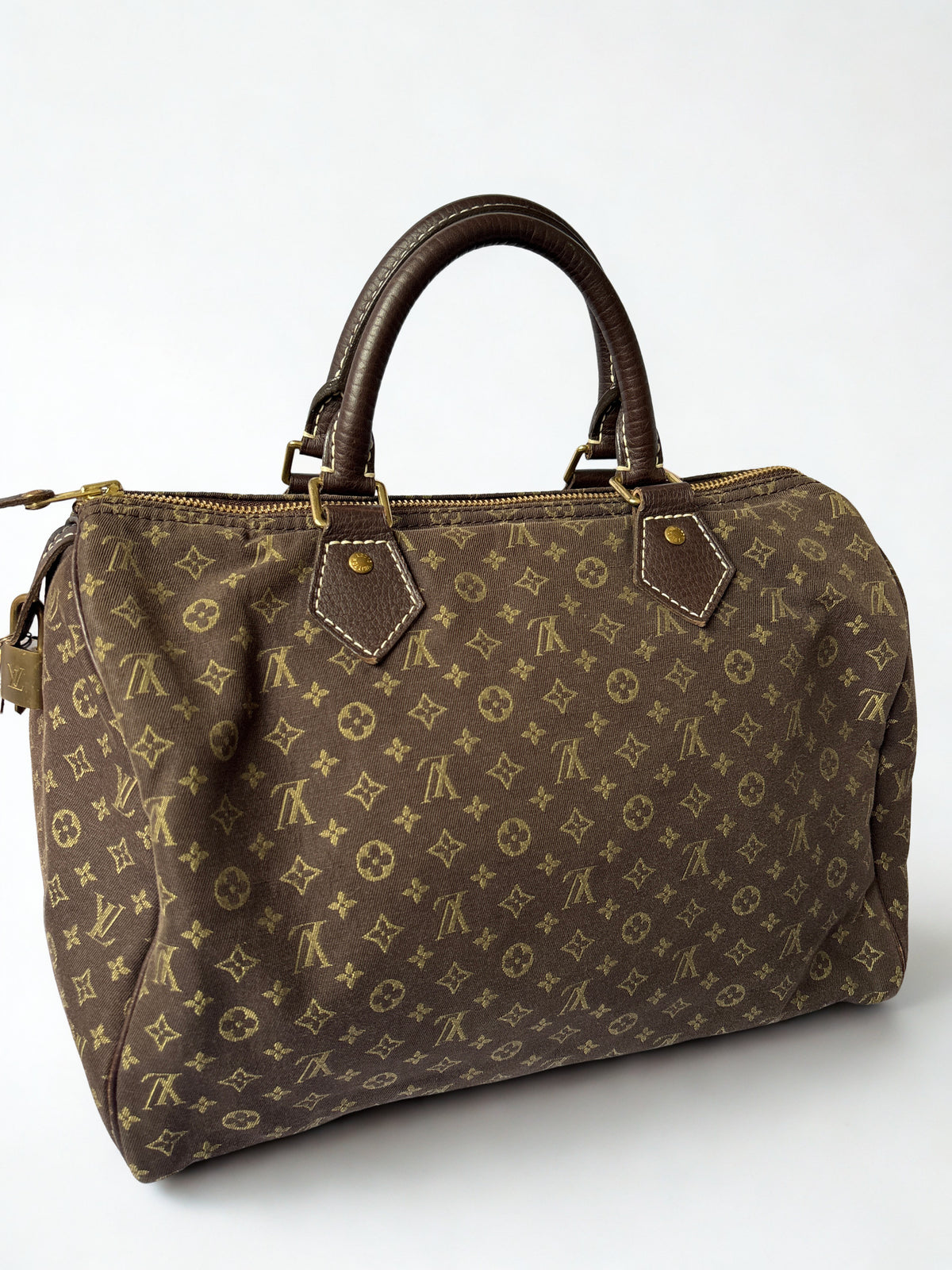 Louis Vuitton Monogram Mini Lin Speedy 30 Vintage canvas handtas 