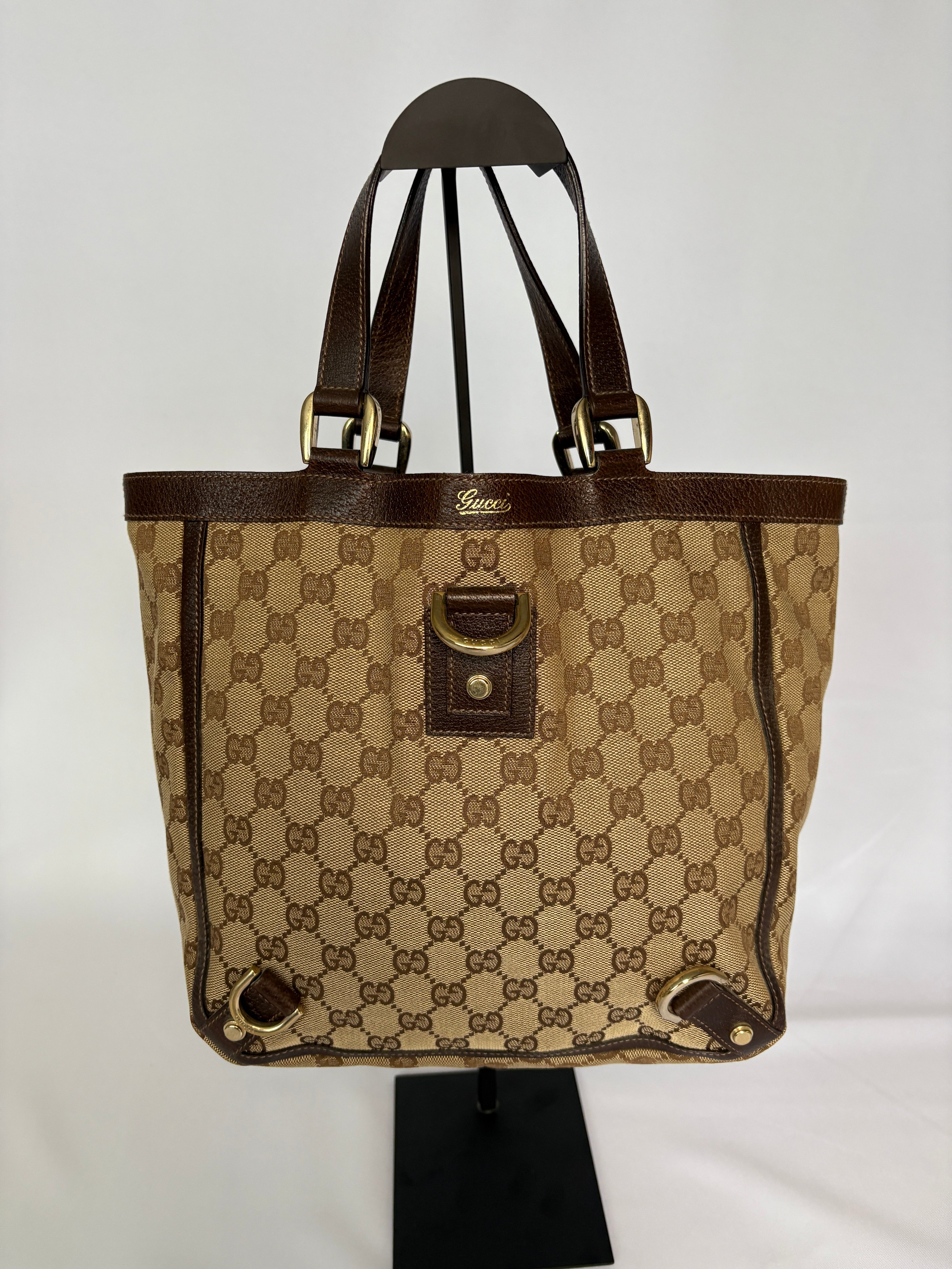 Gucci Abbey D ring Canvas handtas 