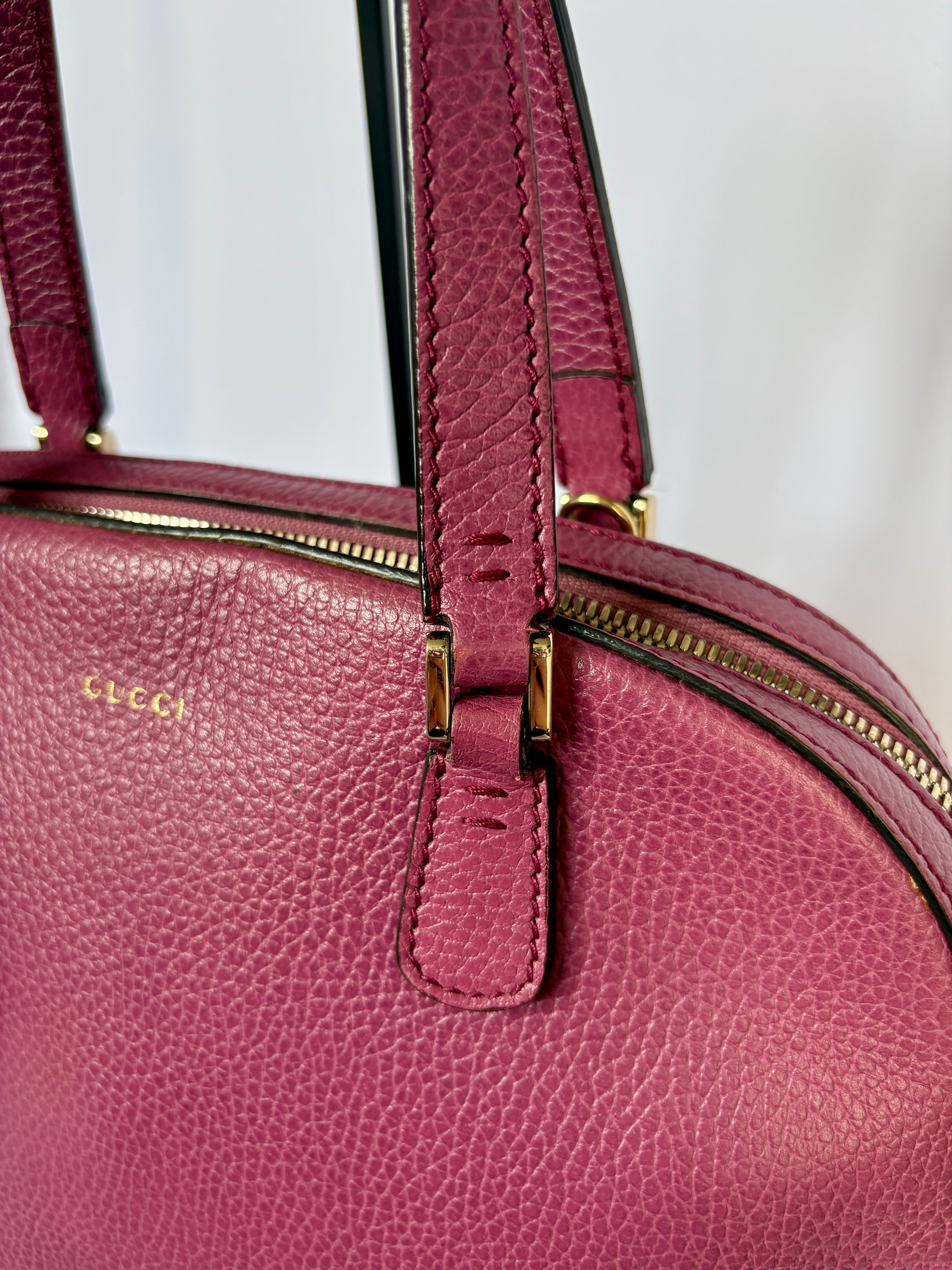 Gucci Lady Dollar Dome tas roze leer gouden hardware