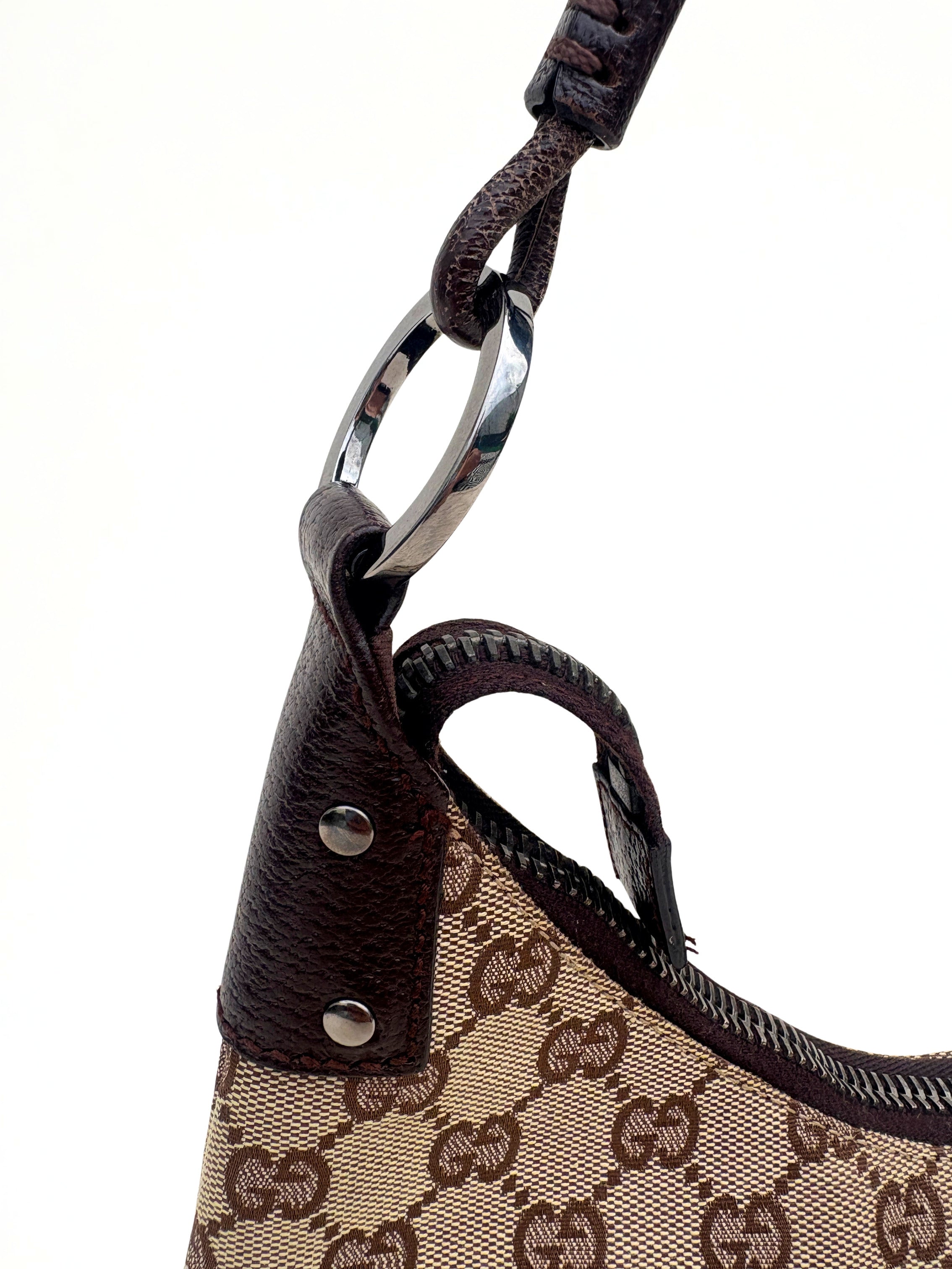 Vintage Gucci Monogram Canvas zilveren hardware