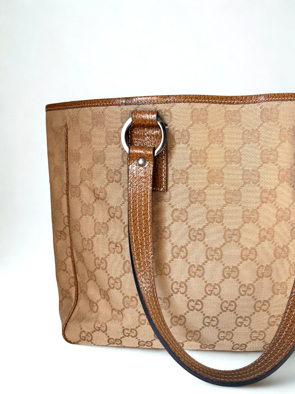 Pre-loved Gucci GG beige Monogram Canvas Tote