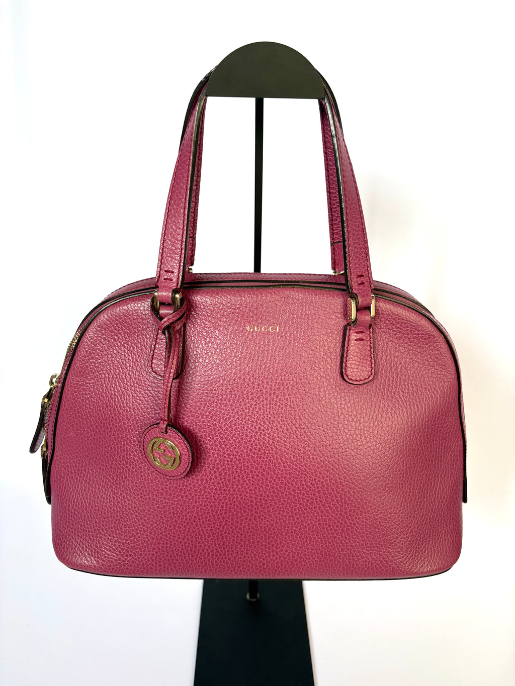 Gucci Lady Dollar Dome tas roze leer vintage designer