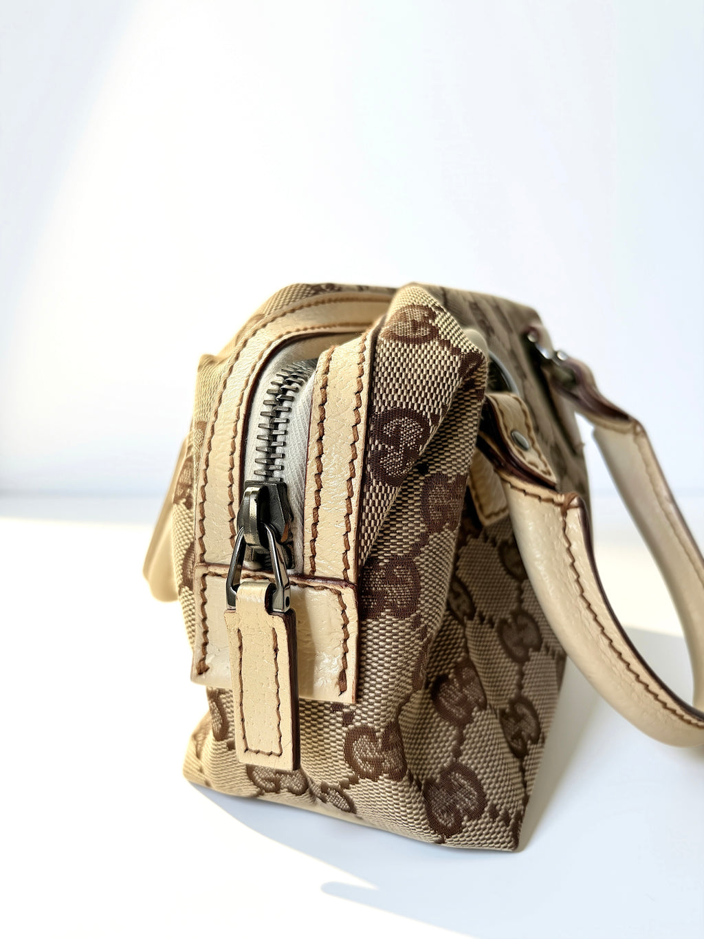 Gucci GG Canvas Mini Boston Beige