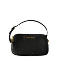 Pre-loved Miu Madras Goatskin Double Zip Pochette voorzijde