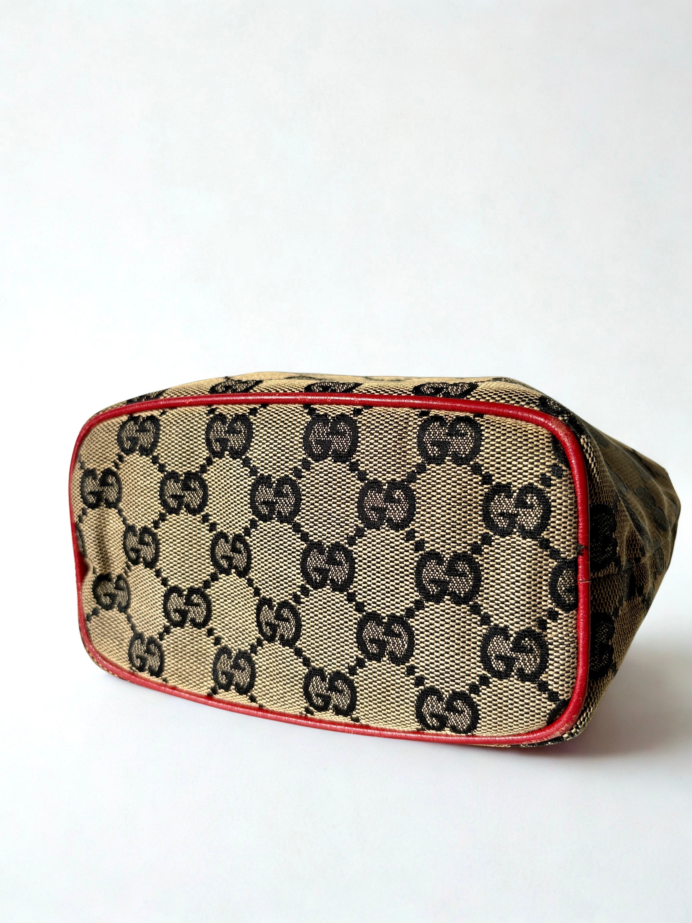 Gucci Monogram Canvas Pochette Boat Mini