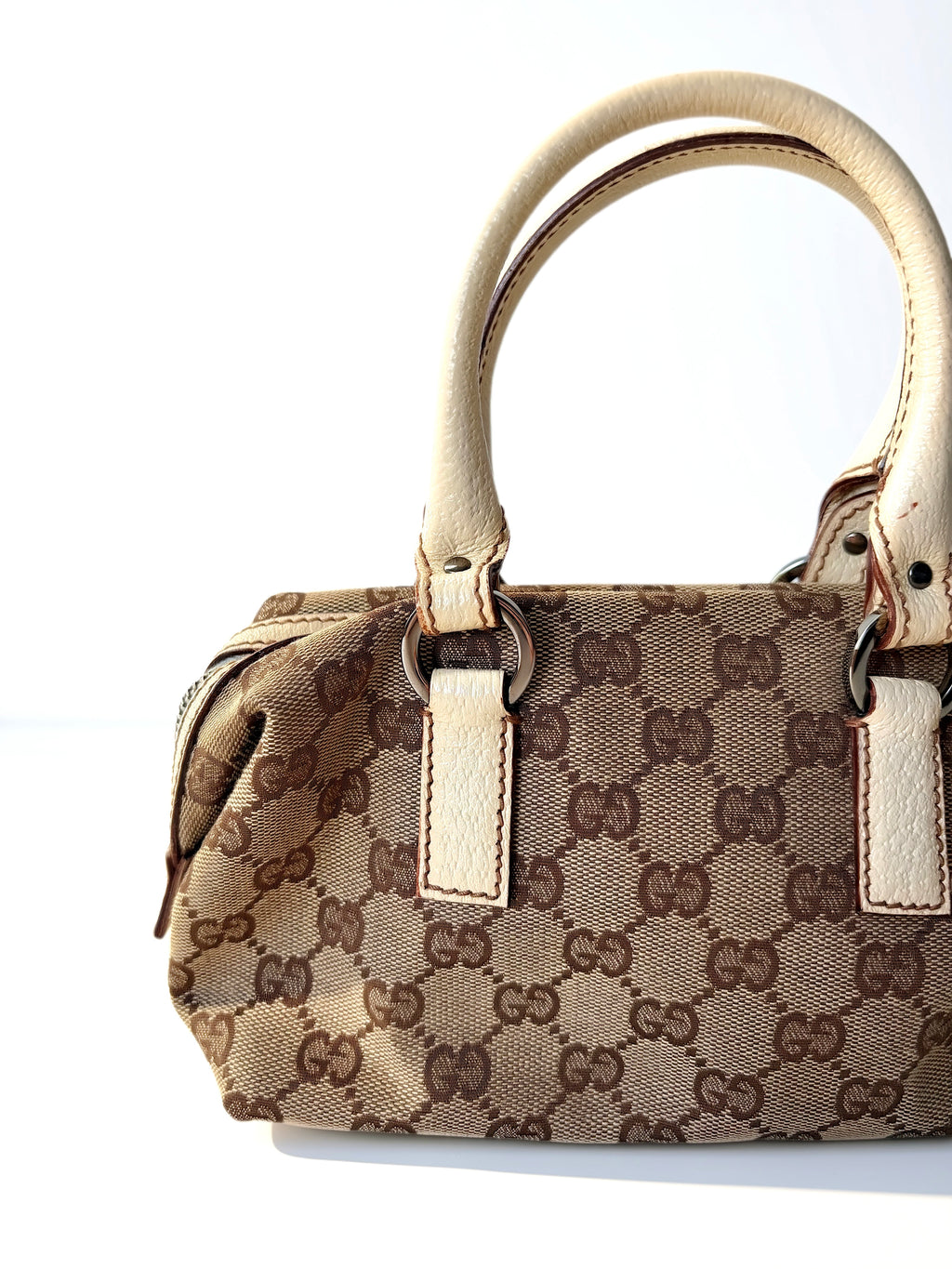 Gucci GG Canvas Mini Boston Beige