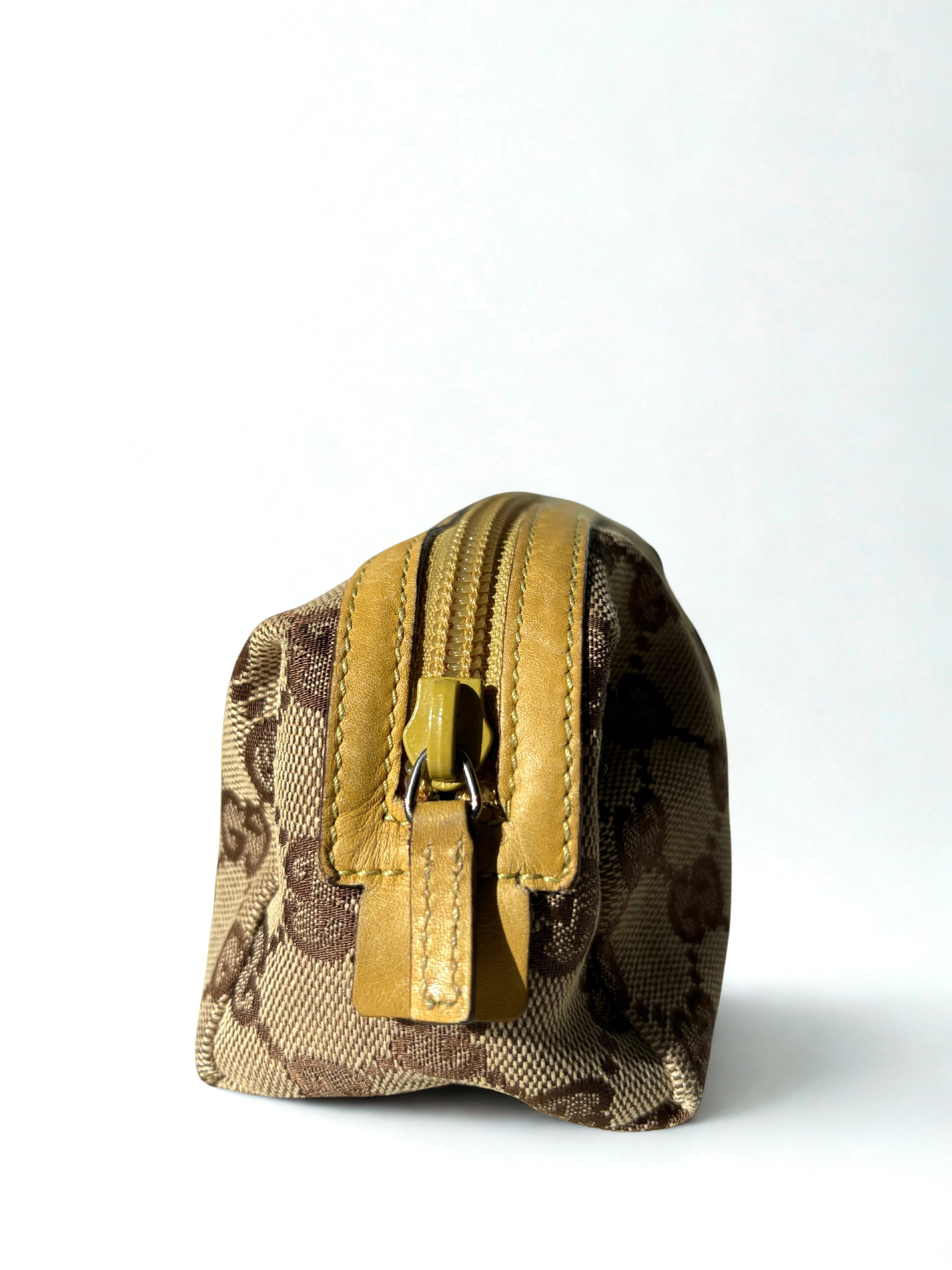 Gucci Monogram Pouch Geel