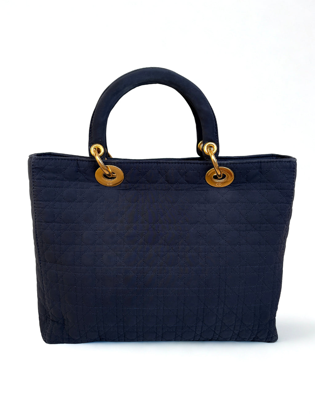 Lady Dior Medium Navy Nylon
