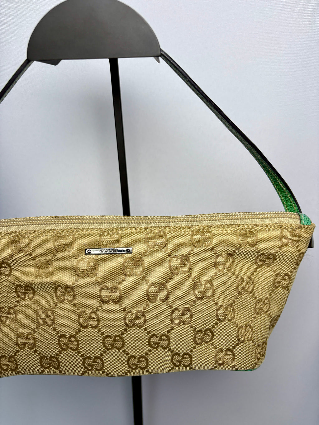 Gucci monogram canvas boat beige groen