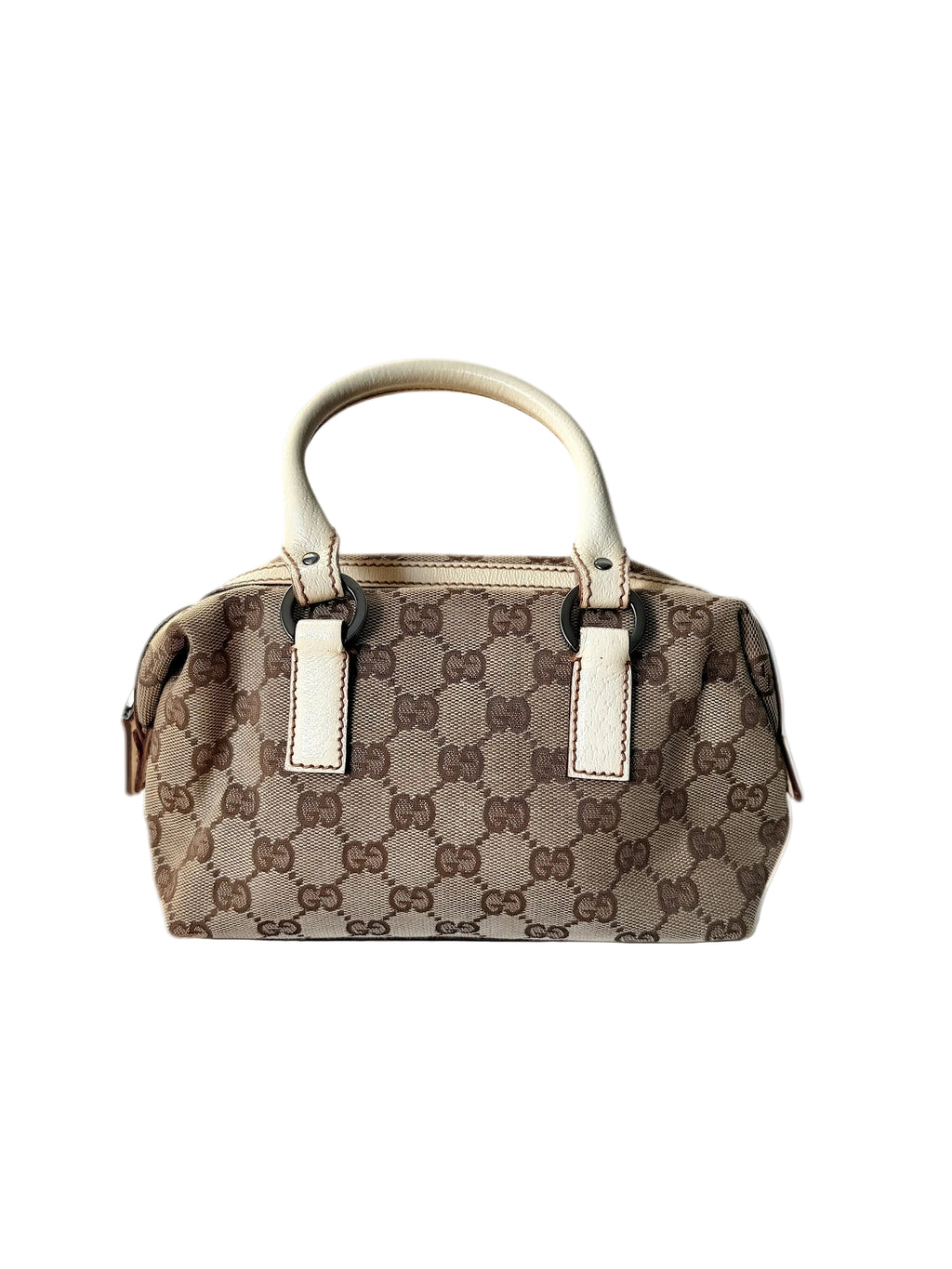 Pre-loved Gucci GG Canvas Mini Boston Beige