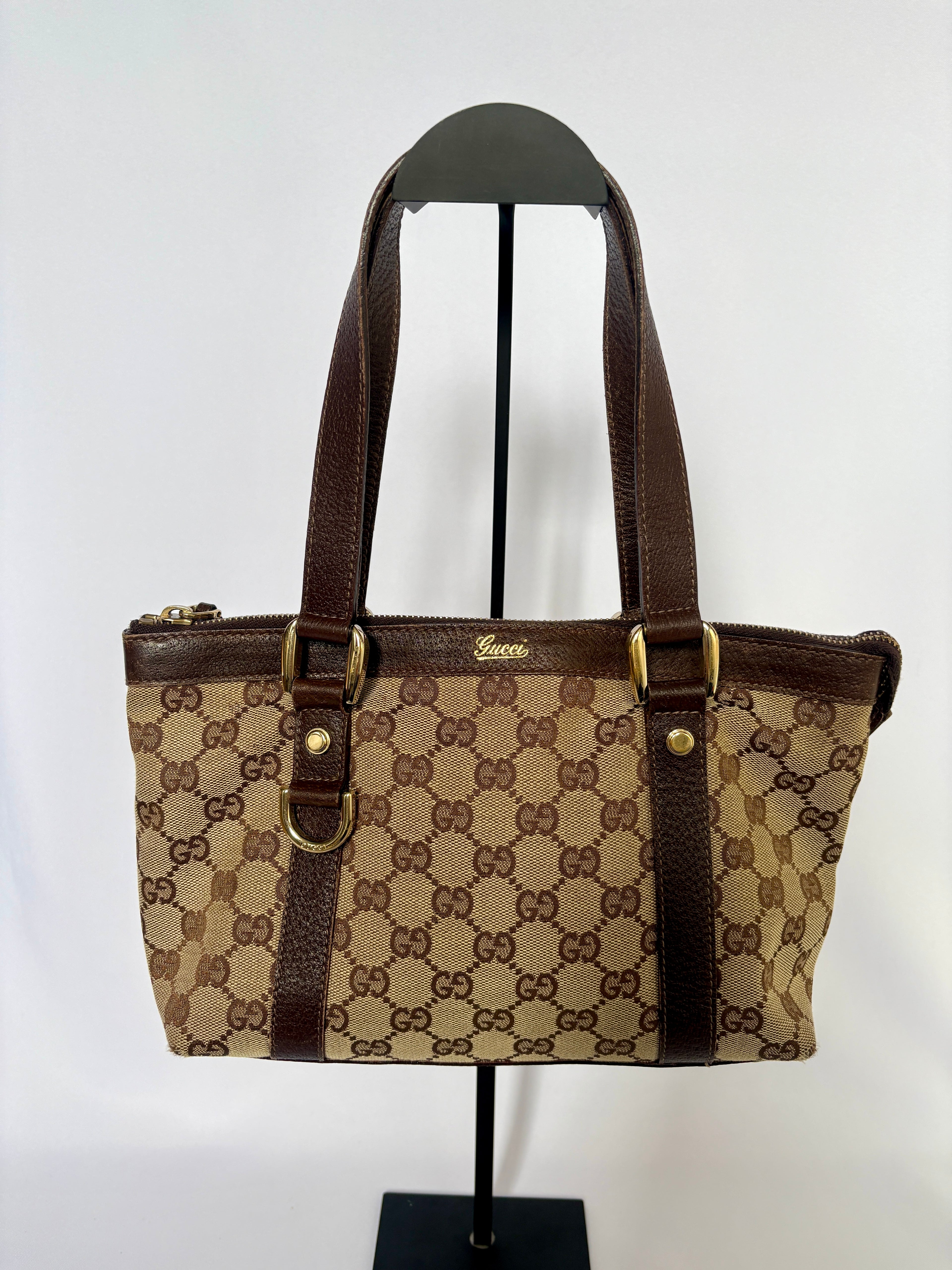 Gucci Abbey Monogram Tote mini beige GG canvas