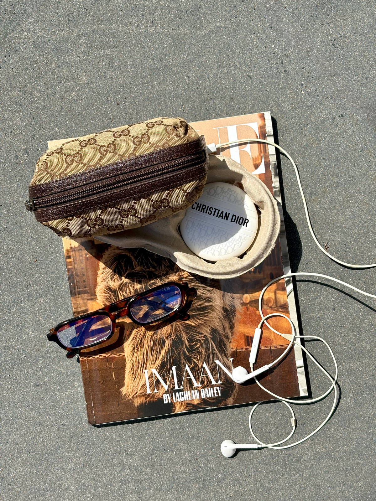 Gucci Monogram Pouch Brown