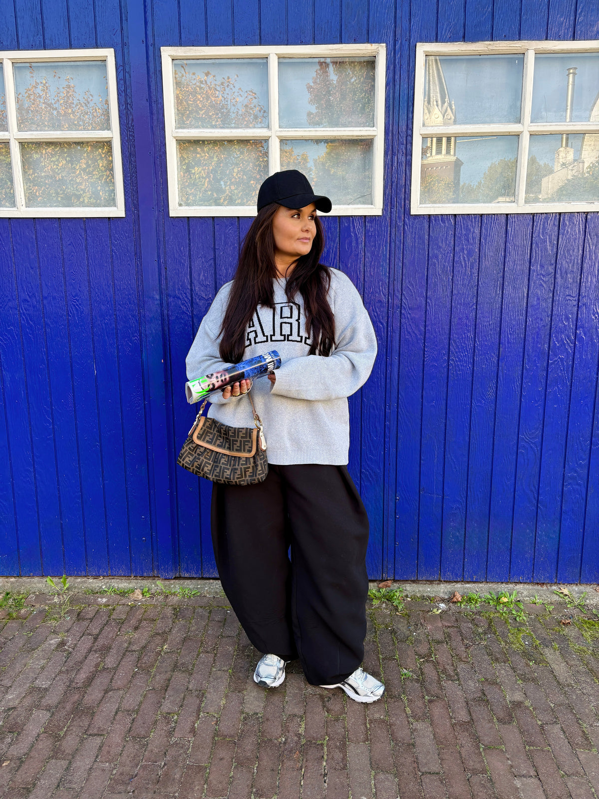 Vintage Fendi Zucca Chef Hobo, outfit foto